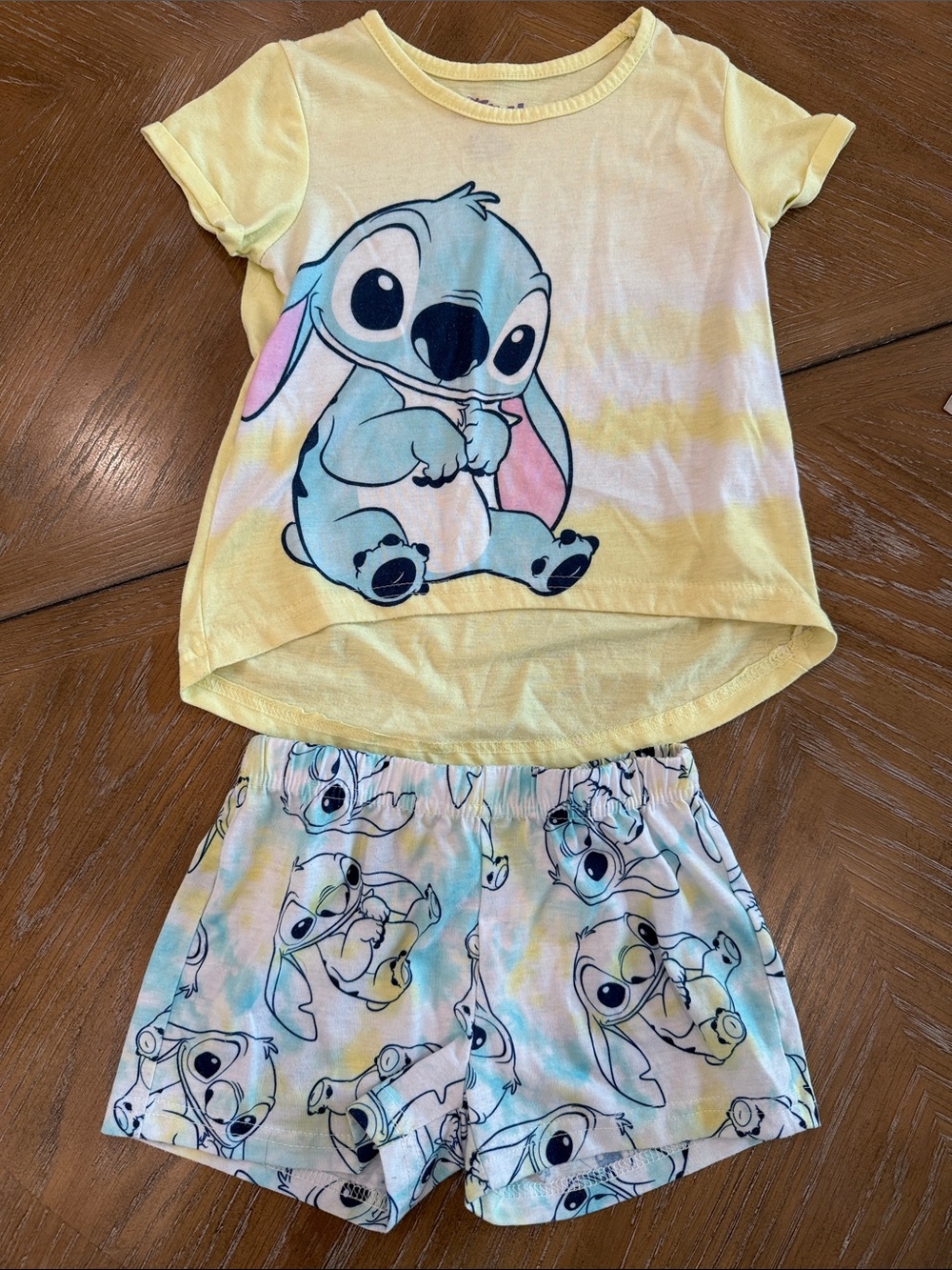 Disney Yellow & Blue Stitch Pajama Set